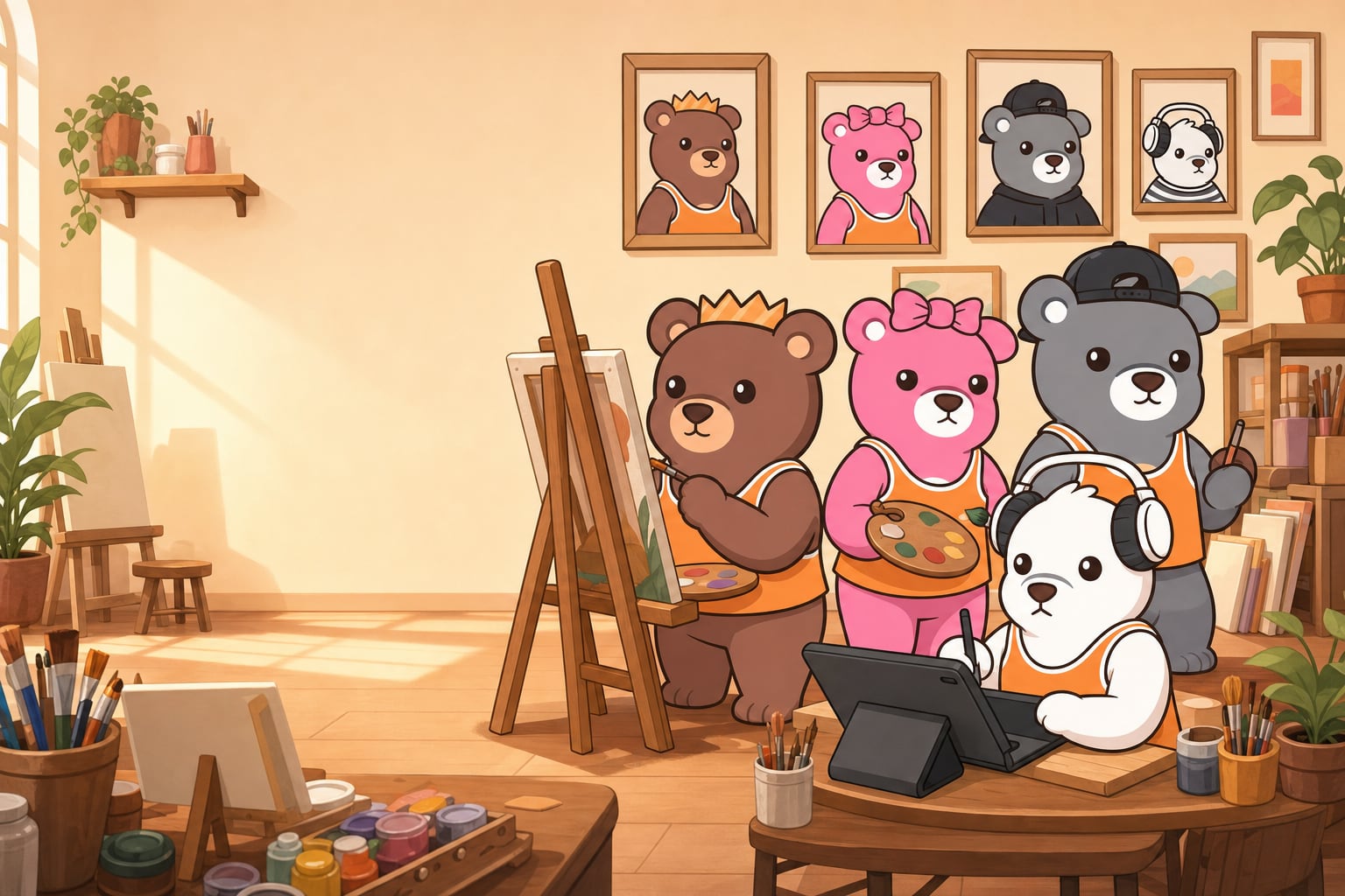 bearish bears creating art in the ai creative studio